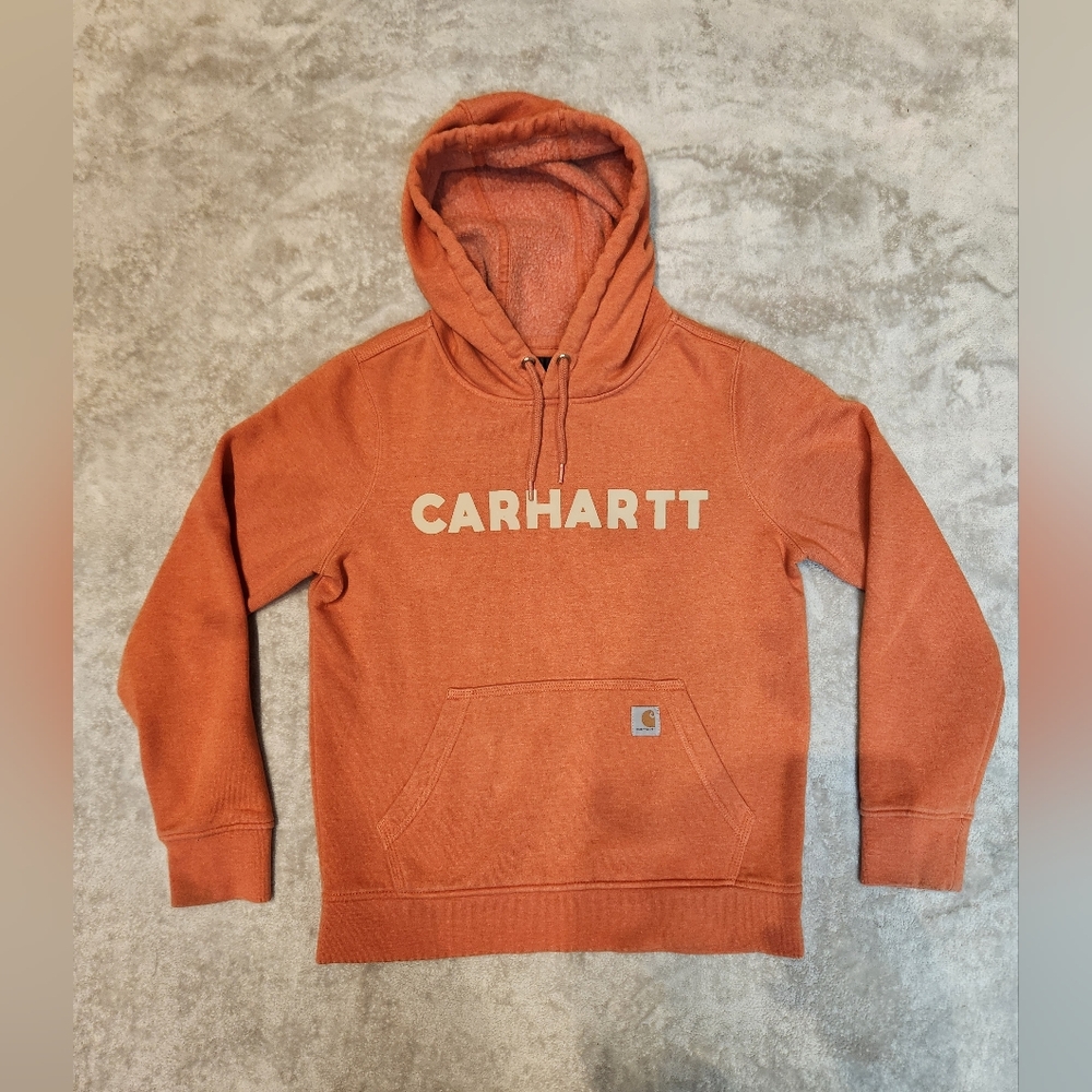 Carhartt Men's Orange Rust Hoodie Sweatshirt
